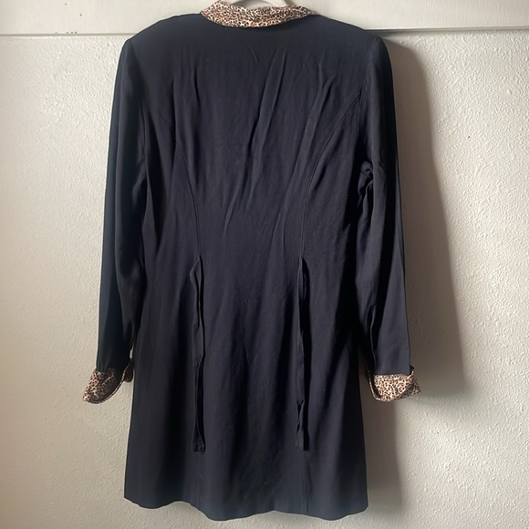 Vintage Scarlett long sleeve zip up mini dress with shoulder pads - Picture 6 of 7